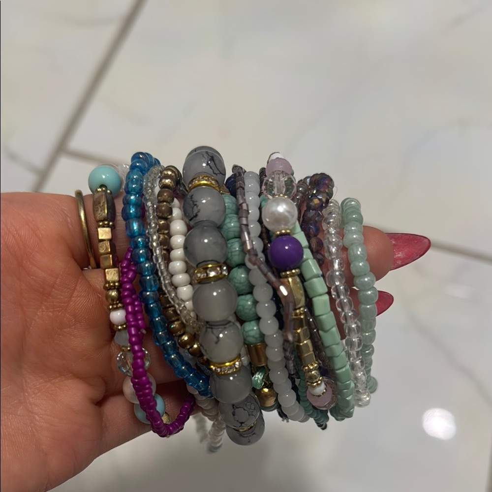Multicolor Beaded Bracelet Set